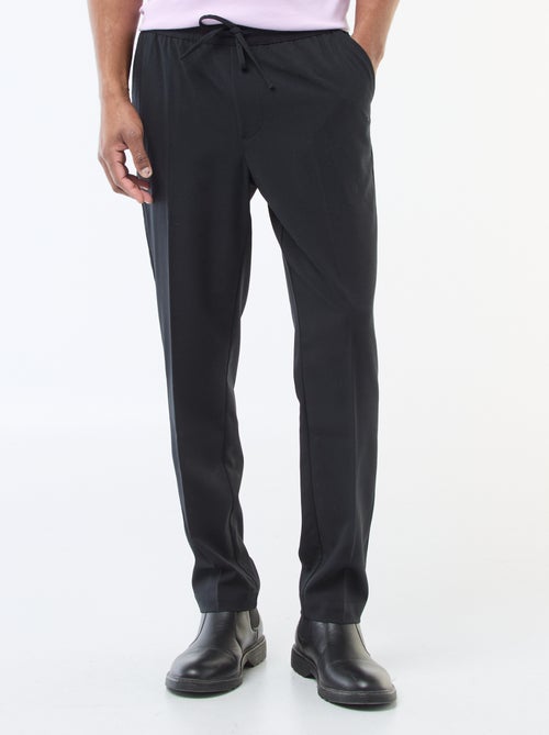 Pantalon esprit 'jogger' uni - Kiabi