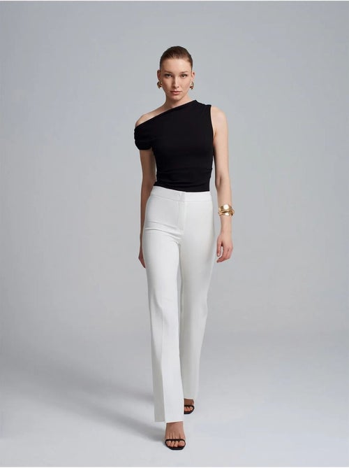 Pantalon évasé à taille haute dilvin - Kiabi