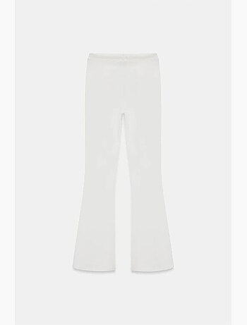 Pantalon évasé en jersey à taille mi-haute et lien dilvin