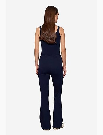 Pantalon évasé en jersey à taille mi-haute et lien dilvin