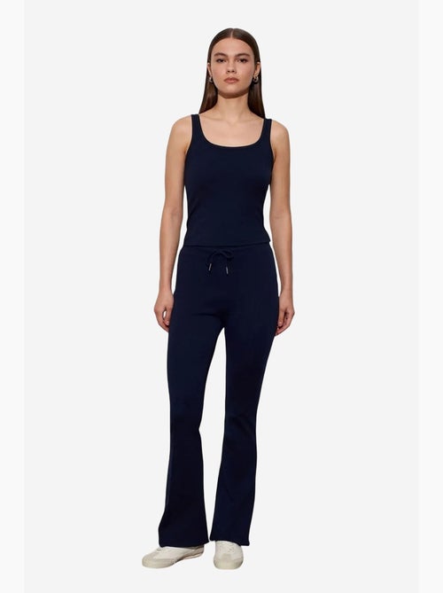 Pantalon évasé en jersey à taille mi-haute et lien dilvin - Kiabi Pantalon évasé en jersey à taille mi-haute et lien dilvin - Kiabi