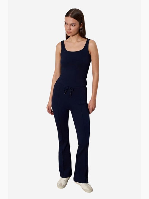 Pantalon évasé en jersey à taille mi-haute et lien dilvin - Kiabi Pantalon évasé en jersey à taille mi-haute et lien dilvin - Kiabi