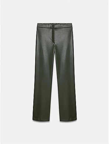 Pantalon évasé femme en simili cuir dilvin