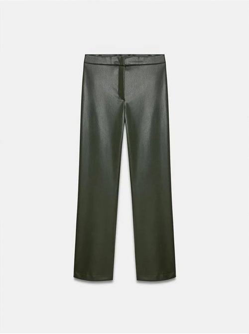 Pantalon évasé femme en simili cuir dilvin - Kiabi