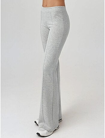 Pantalon évasé taille haute avec ceinture élastique busem