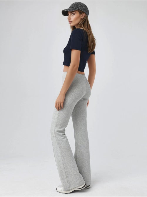 Pantalon évasé taille haute avec ceinture élastique busem - Kiabi Pantalon évasé taille haute avec ceinture élastique busem - Kiabi