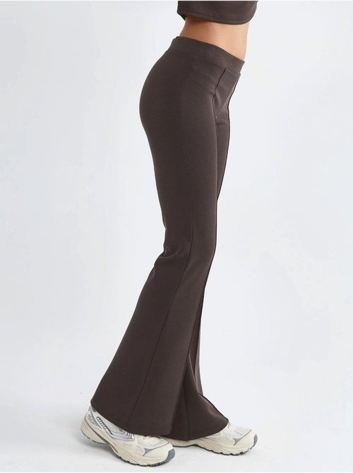 Pantalon évasé taille haute avec ceinture élastique busem - Kiabi Pantalon évasé taille haute avec ceinture élastique busem - Kiabi