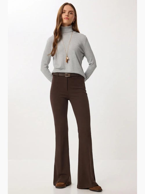 Pantalon évasé taille haute avec ceinture istanbul - Kiabi