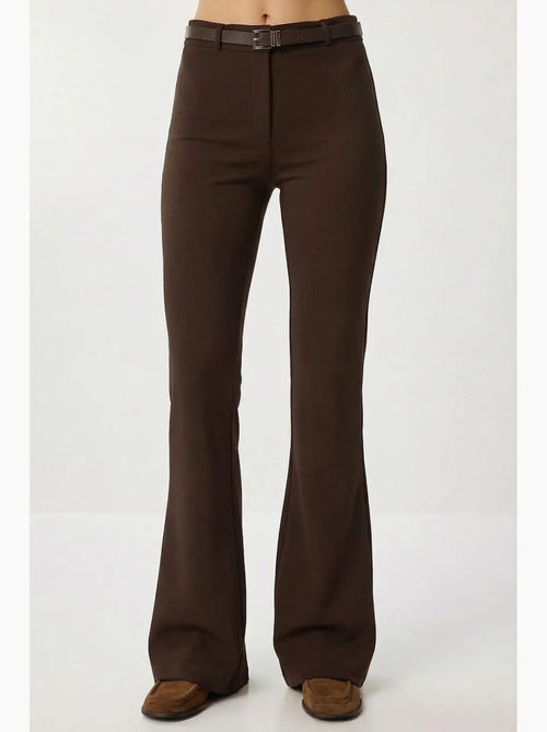 Pantalon évasé taille haute avec ceinture istanbul - Kiabi