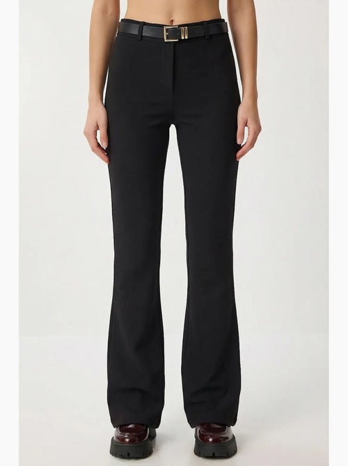 Pantalon évasé taille haute avec ceinture istanbul - Kiabi