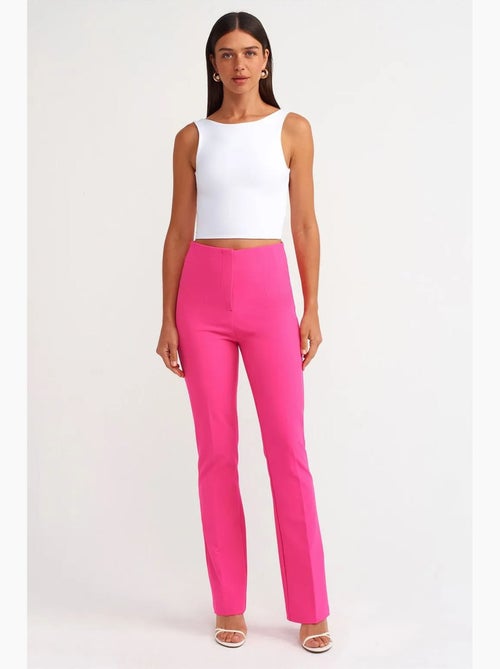 Pantalon évasé taille haute dilvin - Kiabi
