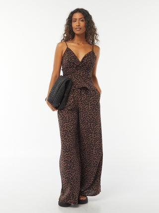 Pantalon extra-large en maille fluide