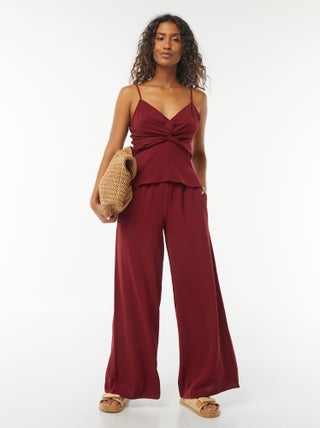 Pantalon extra-large en maille fluide