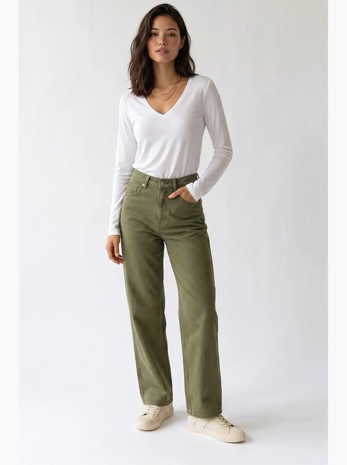 Pantalon femme à jambe droite mixray - Kiabi Pantalon femme à jambe droite mixray - Kiabi