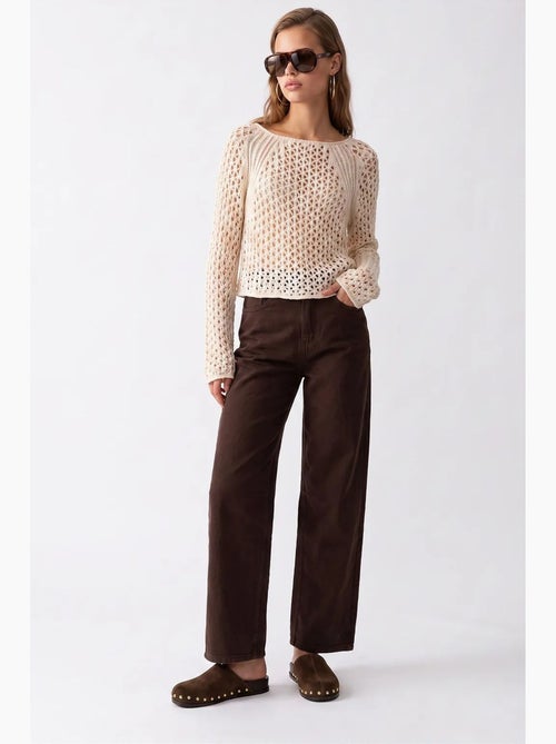 Pantalon femme à jambe droite mixray - Kiabi Pantalon femme à jambe droite mixray - Kiabi