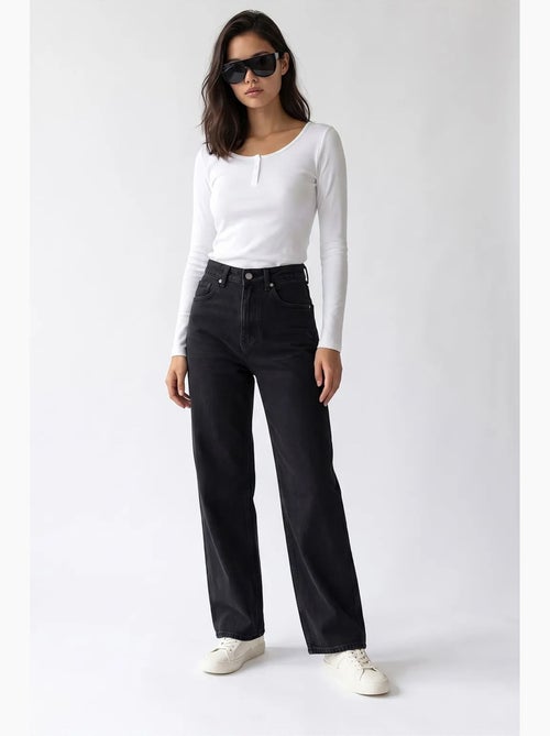 Pantalon femme à jambe droite mixray - Kiabi Pantalon femme à jambe droite mixray - Kiabi