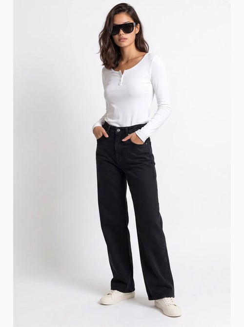 Pantalon femme à jambe droite mixray - Kiabi Pantalon femme à jambe droite mixray - Kiabi