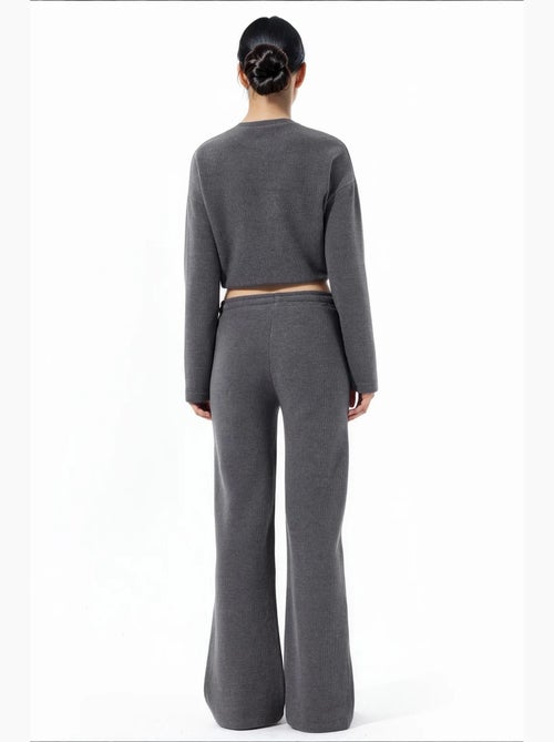Pantalon femme à taille élastique et jambe large busem - Kiabi Pantalon femme à taille élastique et jambe large busem - Kiabi