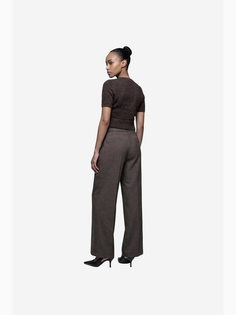 Pantalon femme ajusté dilvin Marron - Kiabi