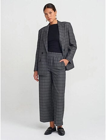 Pantalon femme ample à carreaux, longueur cheville dilvin