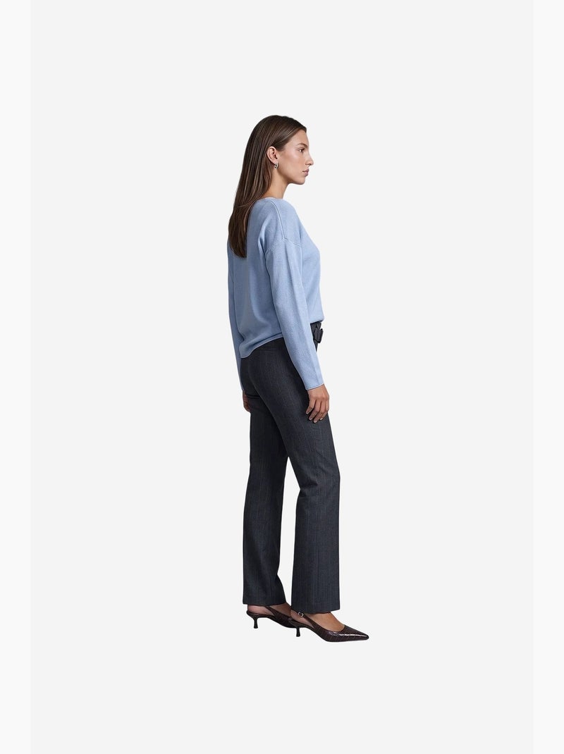 Pantalon femme dilvin Gris Noir - Kiabi