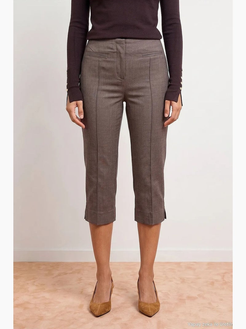 Pantalon femme dilvin Marron - Kiabi