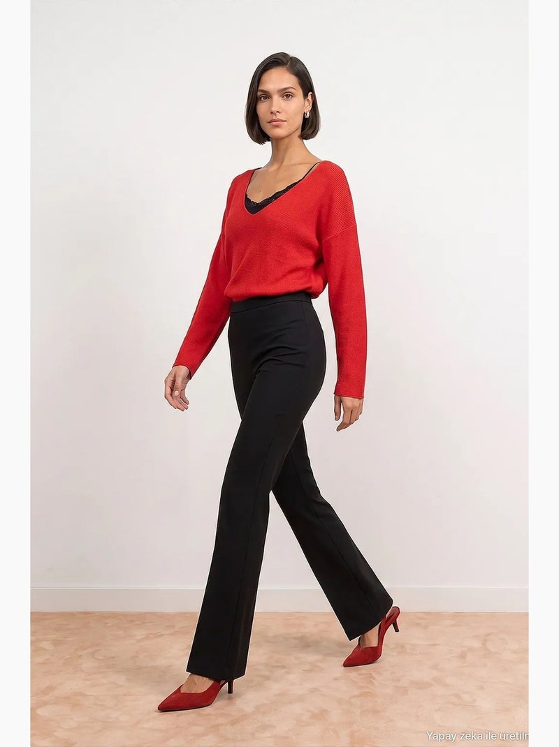 Pantalon femme dilvin Noir - Kiabi