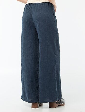 Pantalon femme en maille légère à coupe large