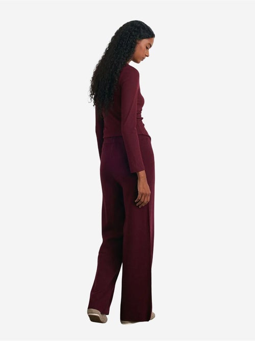 Pantalon femme en maille lurex à jambe large dilvin - Kiabi Pantalon femme en maille lurex à jambe large dilvin - Kiabi
