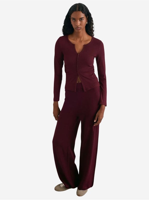 Pantalon femme en maille lurex à jambe large dilvin - Kiabi Pantalon femme en maille lurex à jambe large dilvin - Kiabi