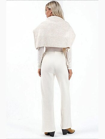 Pantalon femme en mélange coton busem
