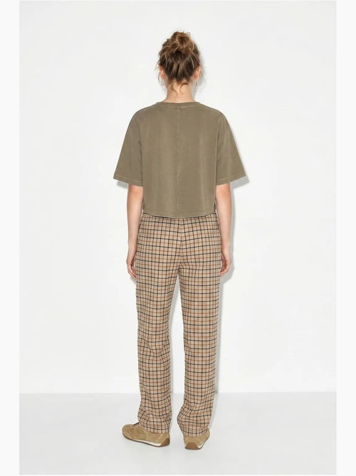 Pantalon femme large à carreaux lucci - Kiabi Pantalon femme large à carreaux lucci - Kiabi