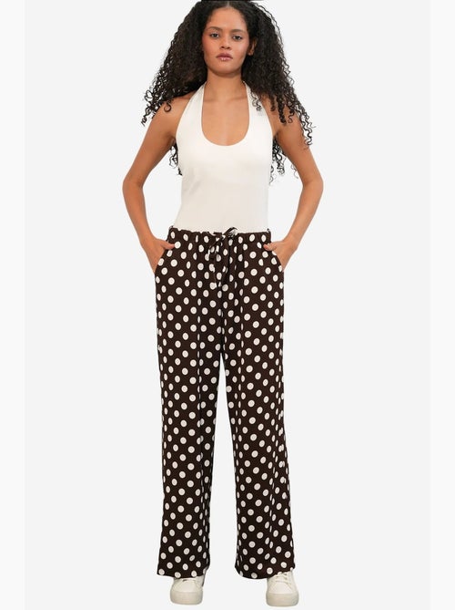 Pantalon femme large à pois bdart - Kiabi