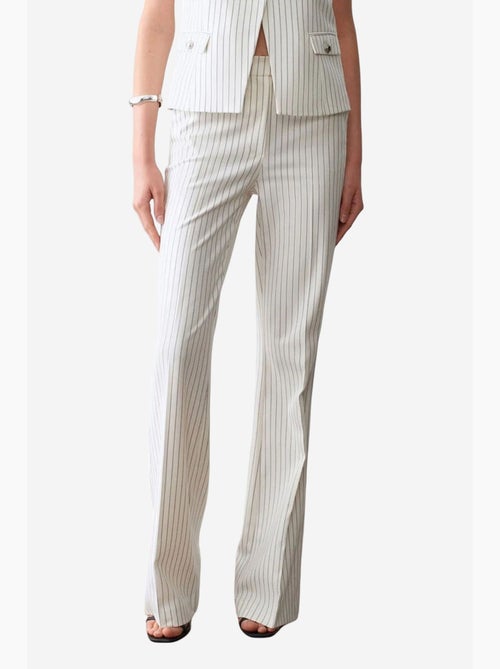 Pantalon femme large à rayures, taille mi-haute dilvin - Kiabi Pantalon femme large à rayures, taille mi-haute dilvin - Kiabi
