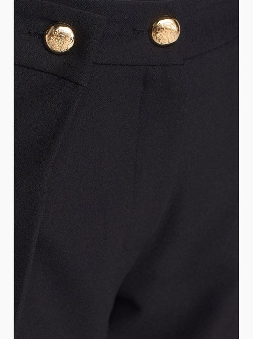 Pantalon femme large à taille haute en crêpe dilvin - Kiabi Pantalon femme large à taille haute en crêpe dilvin - Kiabi