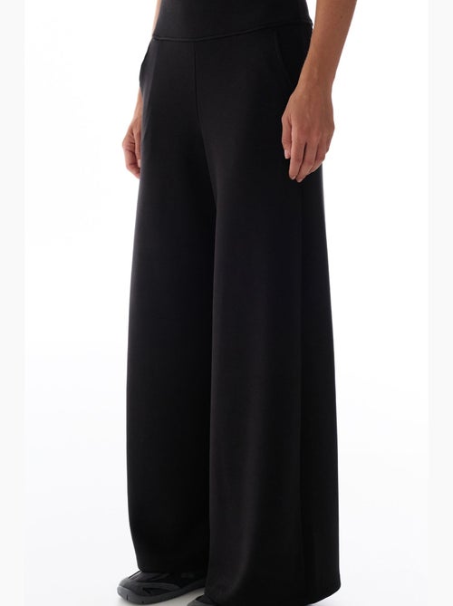 Pantalon femme large à taille haute penti - Kiabi