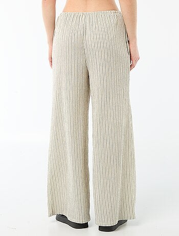 Pantalon large en maille femme