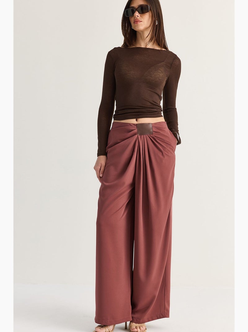 Pantalon femme lucci Rouge bordeaux - Kiabi