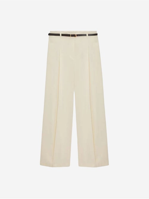 Pantalon femme palazzo en crêpe avec ceinture dilvin - Kiabi Pantalon femme palazzo en crêpe avec ceinture dilvin - Kiabi