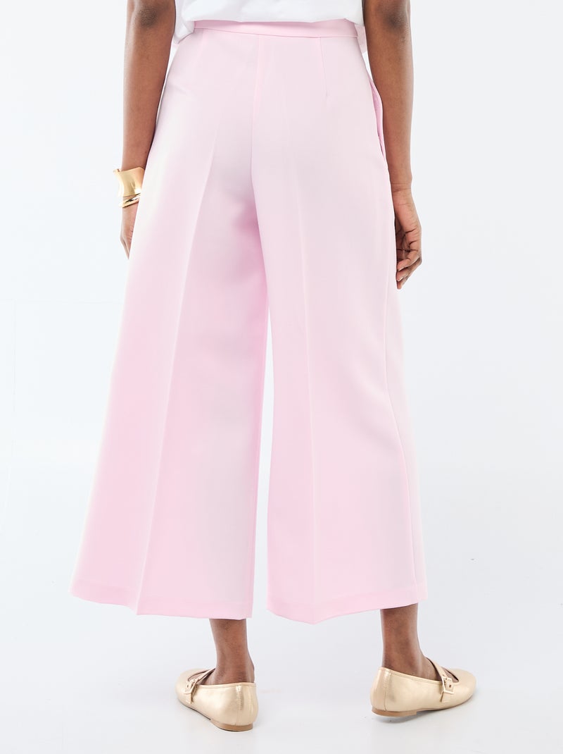 Pantalon femme slim chaîne et trame lourd Rose - Kiabi