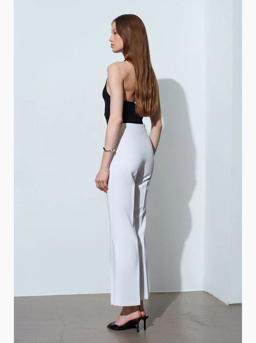 Pantalon femme taille haute évasé dilvin - Kiabi