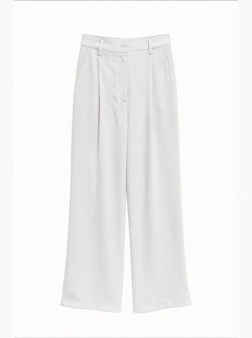 Pantalon femme taille haute jambe large mixray - Kiabi Pantalon femme taille haute jambe large mixray - Kiabi