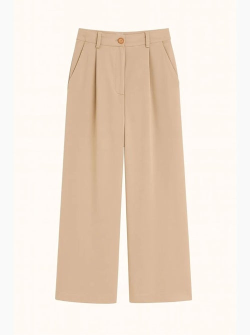 Pantalon femme taille haute jambe large mixray - Kiabi Pantalon femme taille haute jambe large mixray - Kiabi