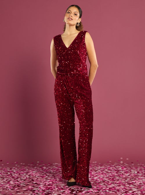 Pantalon flare à sequins - Kiabi