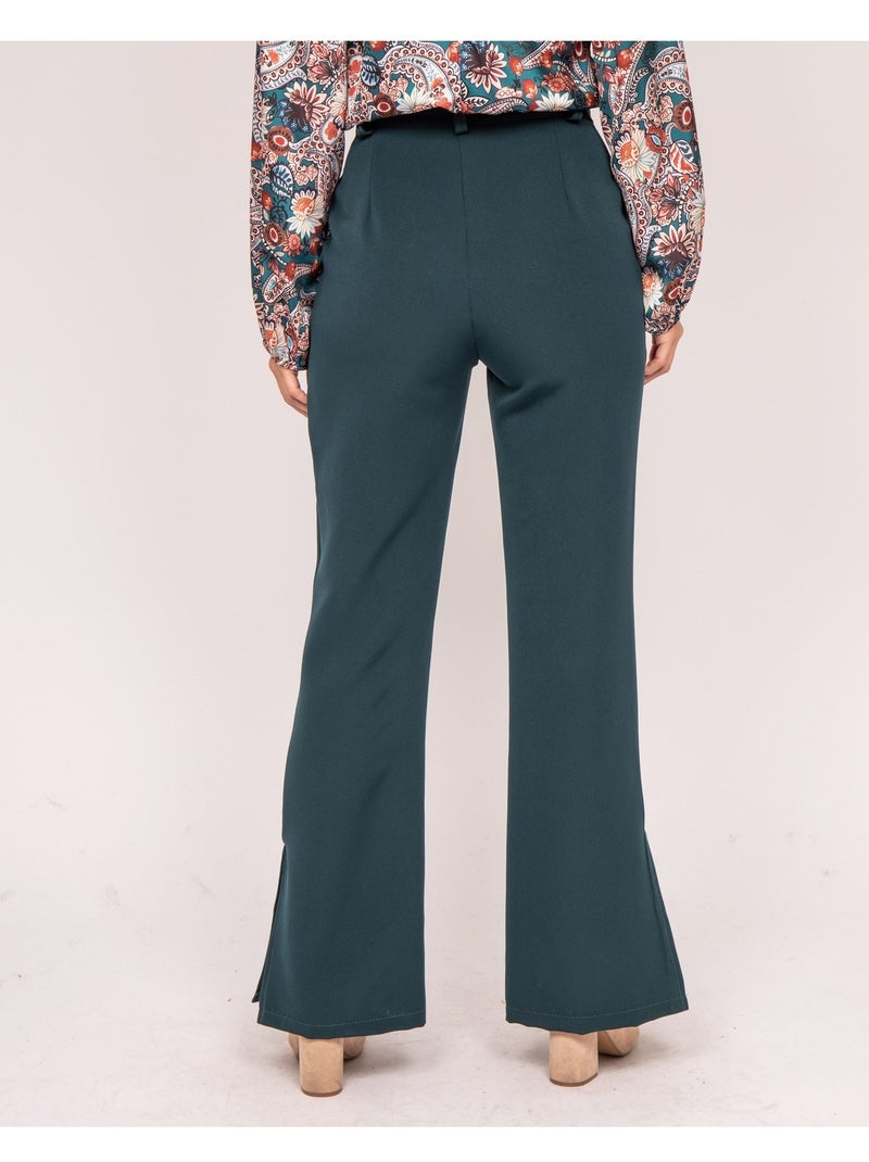 Pantalon flare egwen Vert forêt - Kiabi