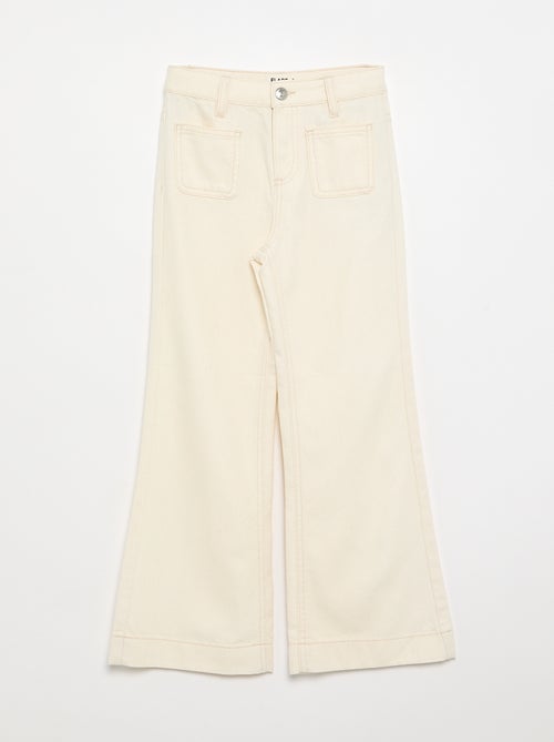 Pantalon flare en denim - Kiabi