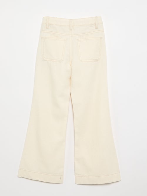 Pantalon flare en denim - Kiabi
