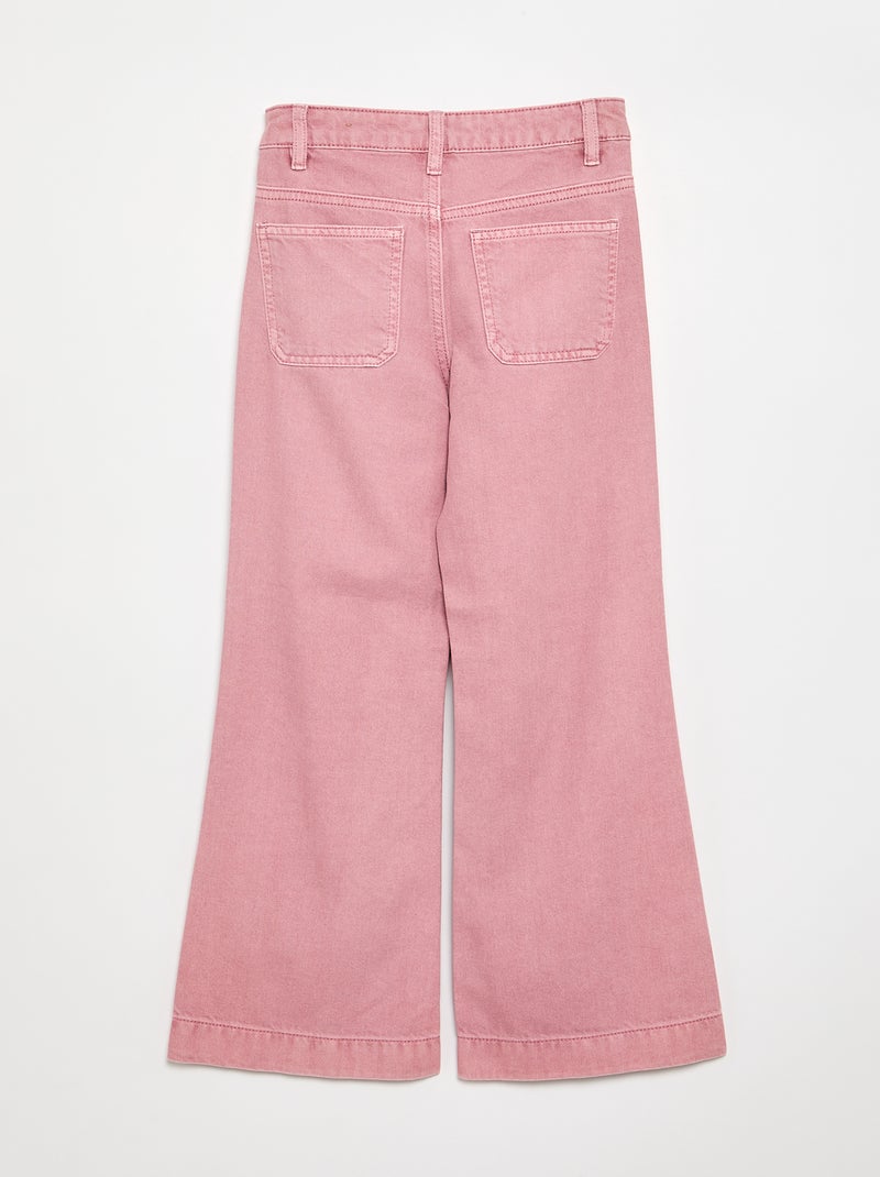 Pantalon flare en denim Rose - Kiabi
