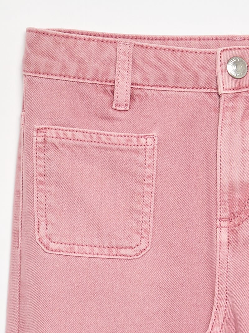 Pantalon flare en denim Rose - Kiabi