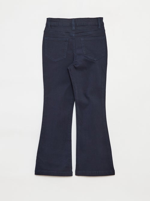 Pantalon flare en twill avec taille ajustable - Kiabi